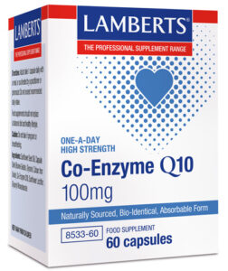 Co-Enzima Q10 100 mg, Ubiquinona o CoQ10 con 60 cápsulas Lamberts