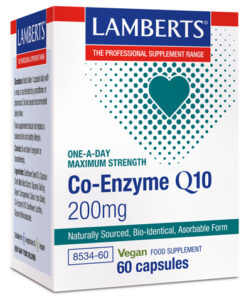 Co-Enzima Q10 200 mg, o Ubiquinona (CoQ10) 60 cápsulas Lamberts
