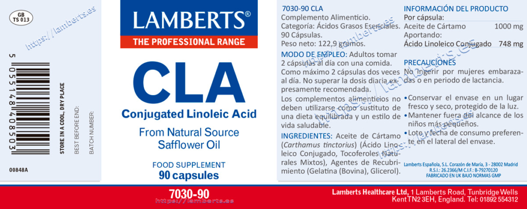 Ácido Linoleico conjugado, CLA, lamberts propiedades