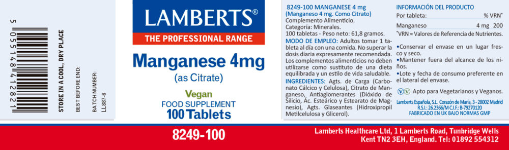 Etiqueta prospecto del Calcio másticable 400 mg con Vitamina D y FOS Lamberts con sus propiedades e indicaciones