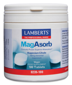 MagAsorb®. Citrato de Magnesio 150 mg, más absorción 180 tabletas Lamberts