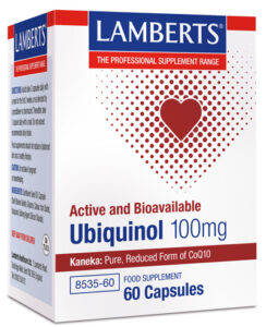 Ubiquinol 100 mg es la forma activa reducida de la Coenzima Q10 Lamberts