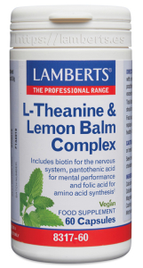 Complejo de L-Teanina 200 mg y Bálsamo de Limón 6000 mg Lamberts