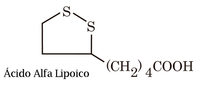 Molécula del ácido alfa lipoico Composición de la molécula del ácido alfa lipoico
