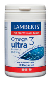 Omega 3 Ultra que aporta 1300 mg de Aceite de Pescado Puro Lamberts