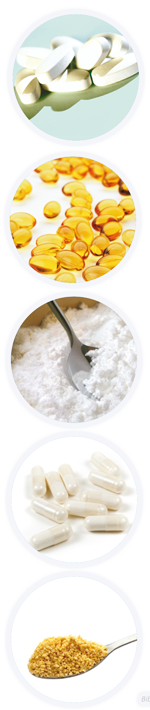 Suplementos alimenticios en sus diferentes tipos y presentaciones