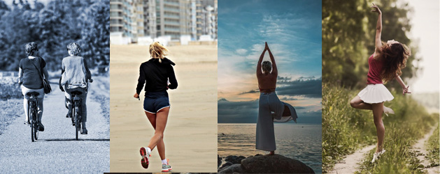 Personas haciendo diferentes deportes
