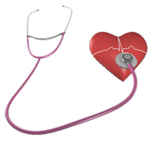Corazón con fonendoscopio