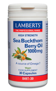 Aceite del fruto de Espino Amarillo 1000 mg rico en Omega 7 Lamberts