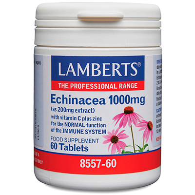 Equinácea 1.000 mg más Vitamina C 40 mg y Zinc 2,5 mg Lamberts