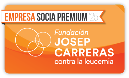 Sello de empresa socia de la Fundación contra la Leucemia Josep Carreras